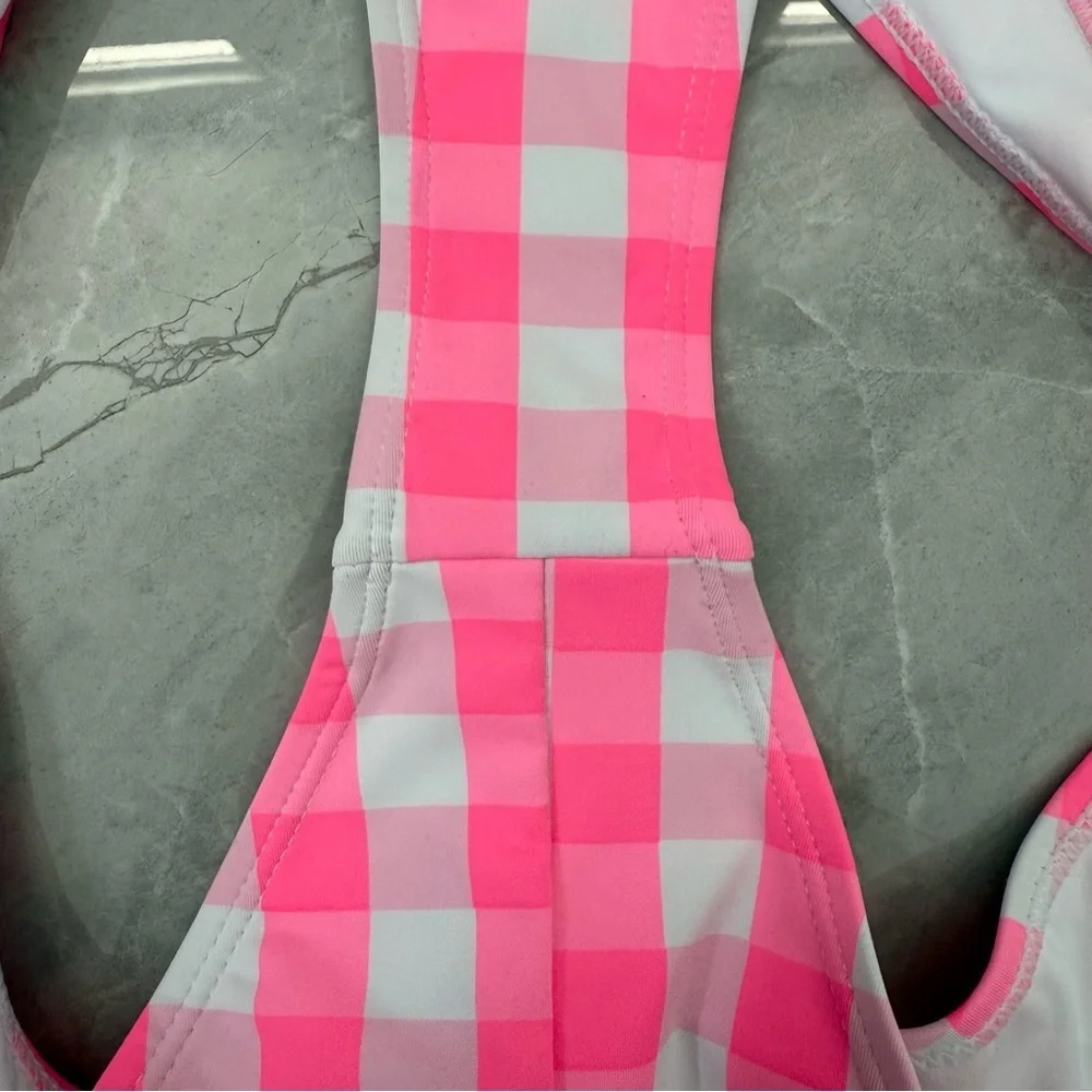 Women’s Cotton On Body High Side Brazilian Seam Bikini Bottom Checkered Swimsuit - Picture 10 of 14